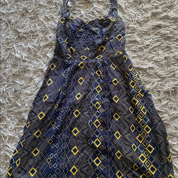 anthro halter dress Maeve Anthro LARGE NWT Halter Midi Sun Dress Sleeveless Stripes